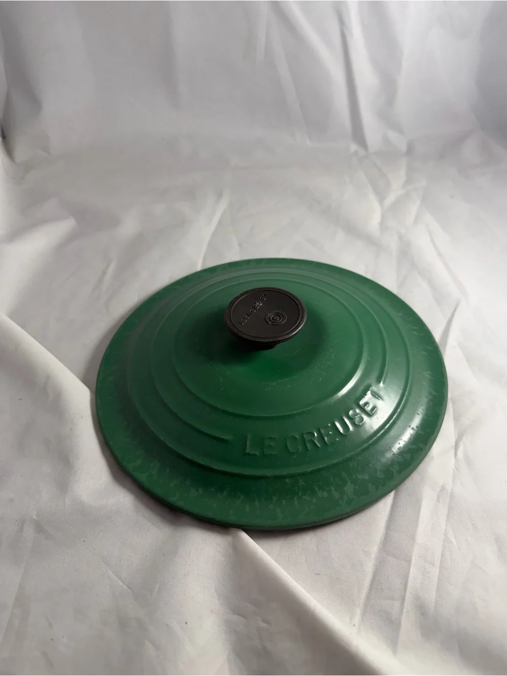 Vintage Green Le Creuset Cast Iron Lid Only #20 France Round LID ONLY 1.9qt